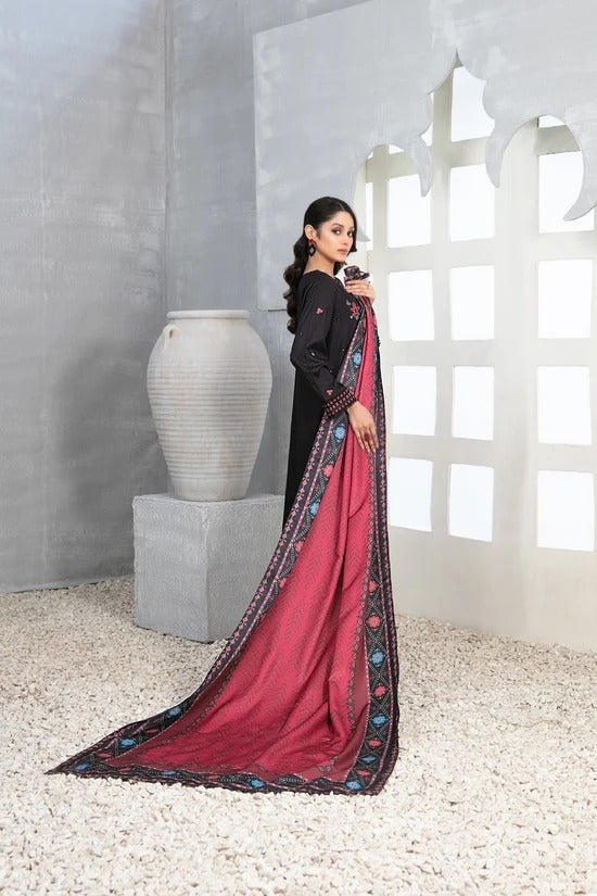 Tawakkal "Muhsina" Staple Linen 3-Piece Suit (D5489) - Black