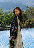 1B BLACK THRONE | Embroidered Lawn 3 Piece Unstitched Suit