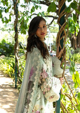 4B MINT MEADOW| Embroidered Lawn 3 Piece Unstitched Suit