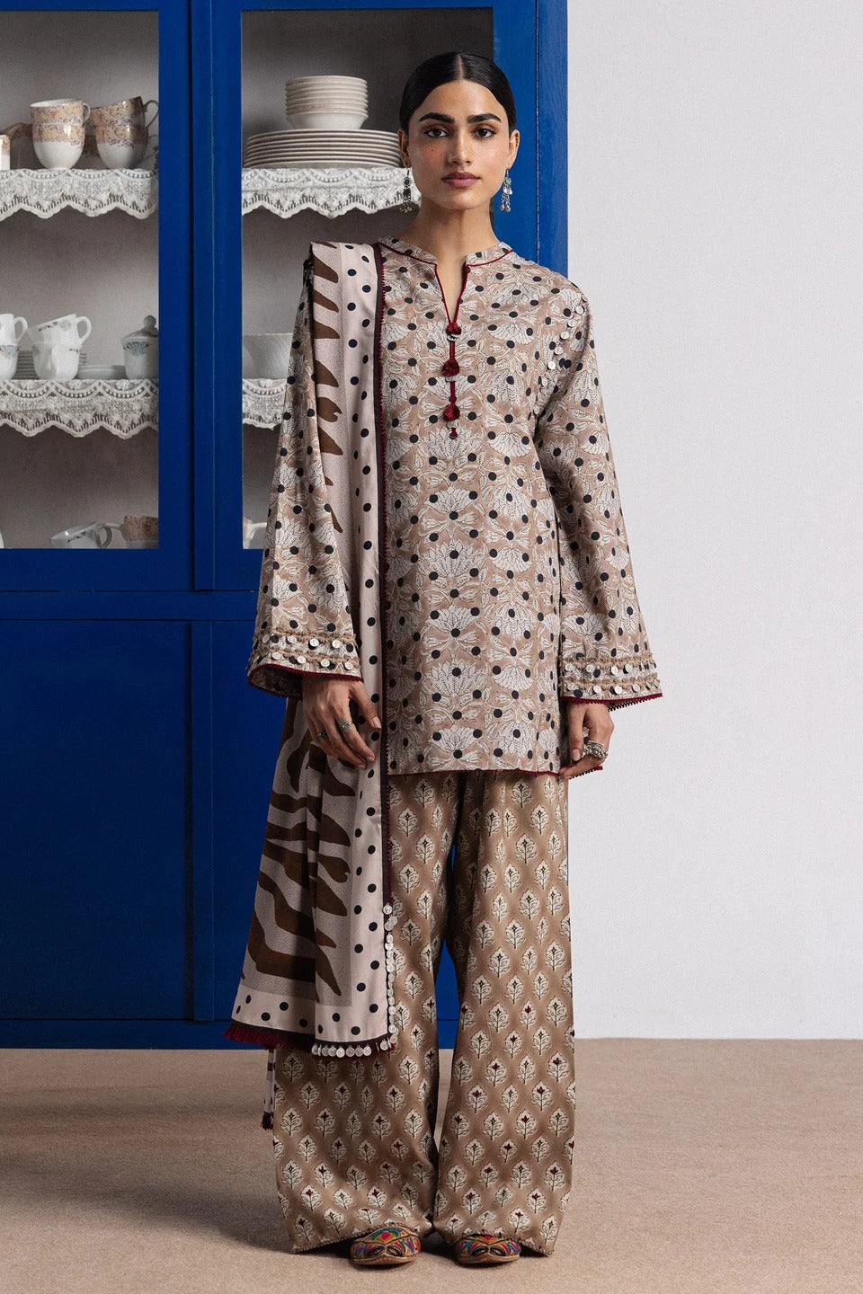 Elowen-7B | Coco Prints by Zara Shahjahan Unstitched 3 Piece Linen