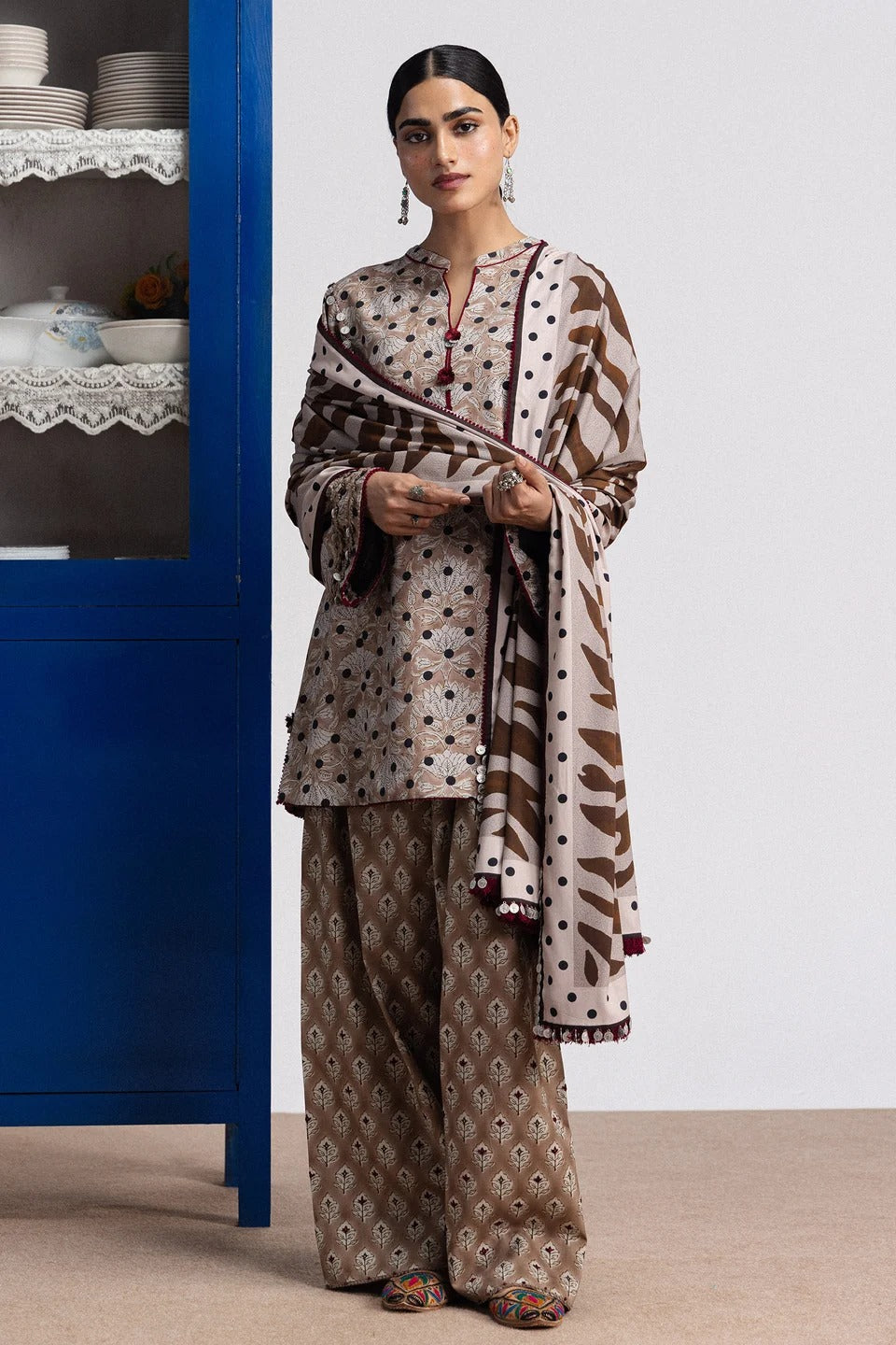 Elowen-7B | Coco Prints by Zara Shahjahan Unstitched 3 Piece Linen
