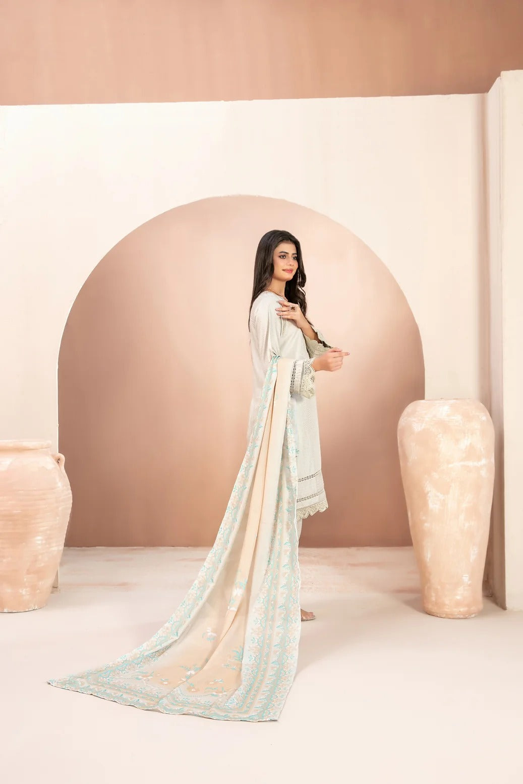 D-5662 - NOORI By Tawakkal Stitched 3 Piece Fancy Jacquard Viscose