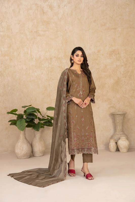 WYRA BY TAWAKKAL 3pcs Un-Stitched Emb Viscose - D-5859