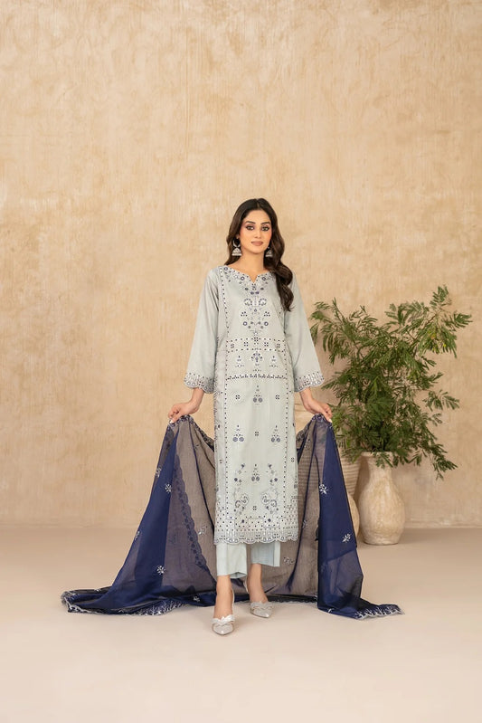 WYRA BY TAWAKKAL 3pcs Un-Stitched Emb Viscose - D-5858