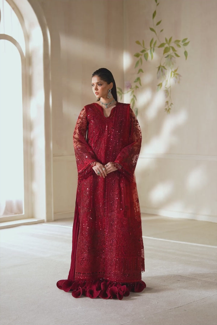 EMBROIDERED NET CH14-01 UNSTITCHED | BAROQUE