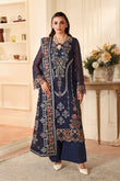 Ramsha Festive T-408 - Premium Embroidered Chiffon 3-Piece Ensemble with Hand-Embellished Organza Detailing (Unstitched)