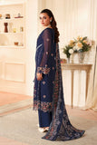 Ramsha Festive T-408 - Premium Embroidered Chiffon 3-Piece Ensemble with Hand-Embellished Organza Detailing (Unstitched)
