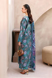 Ramsha RS-03 | Digital Printed Raw Silk 3-Piece Suit with Embroidered Organza Accents