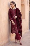 Bin Rashid Embroidered Peach Slub 3-Piece Suit | Kareena Party Wear RO-02