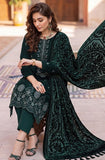 Bin Rashid Embroidered Peach Slub 3-Piece Suit | Kareena Party Wear RO-03