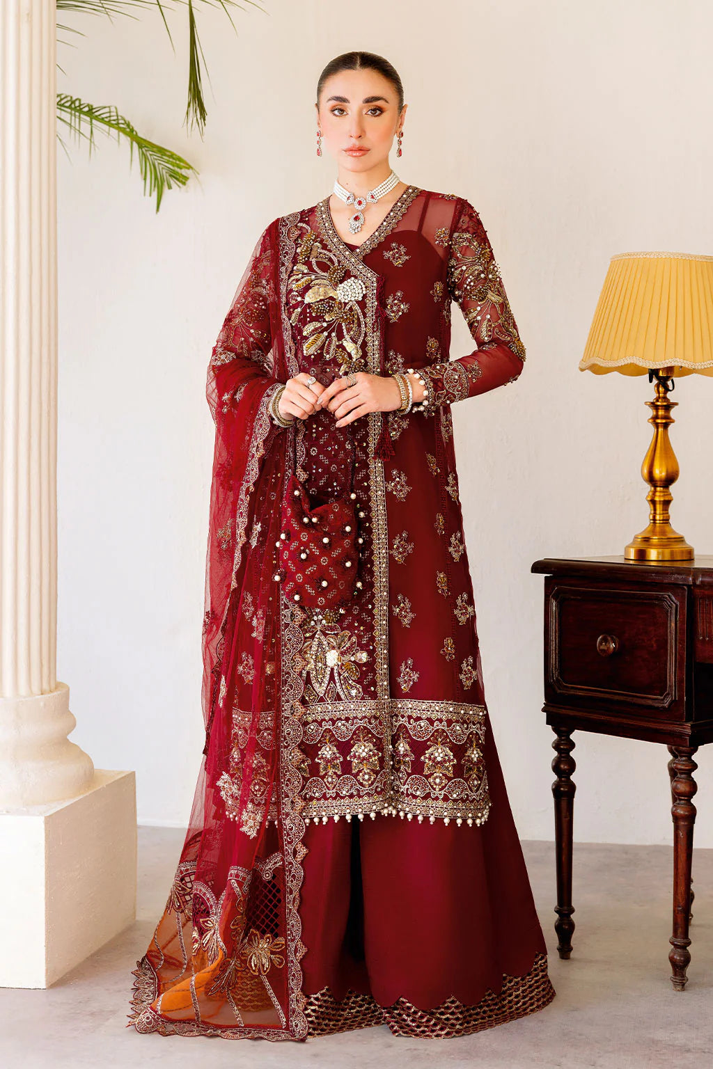 Ramsha H-504 – Luxury Organza Hand-Embellished & Embroidered 3-Piece Festive Ensemble
