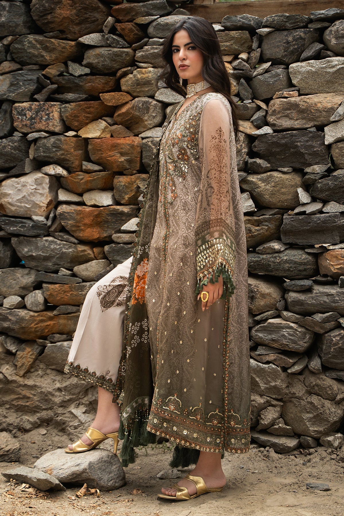 CHARIZMA Unstitched Embroidered Chiffon Collection VSLW6-13