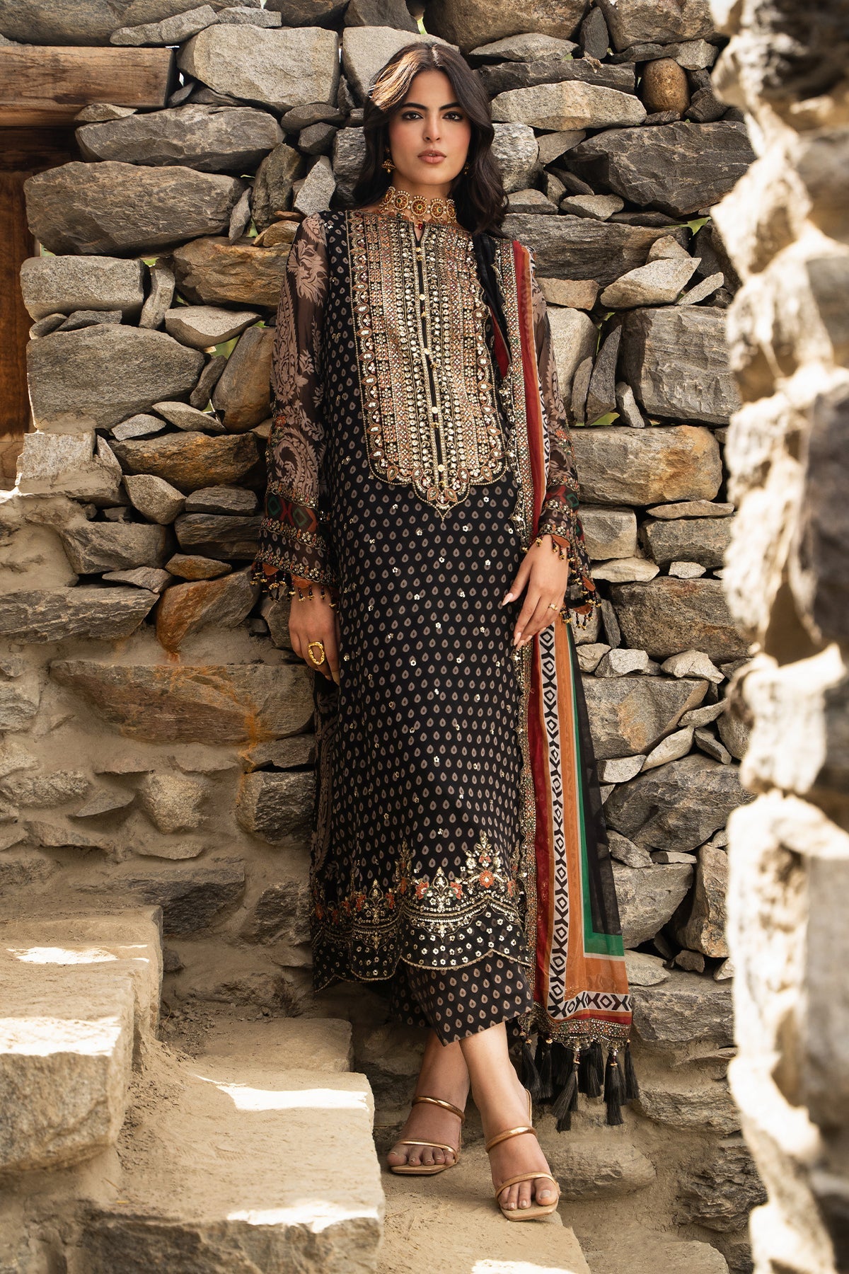 CHARIZMA Unstitched Embroidered Chiffon Collection VSLW6-15
