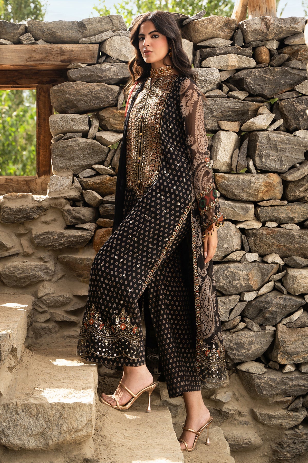 CHARIZMA Unstitched Embroidered Chiffon Collection VSLW6-15