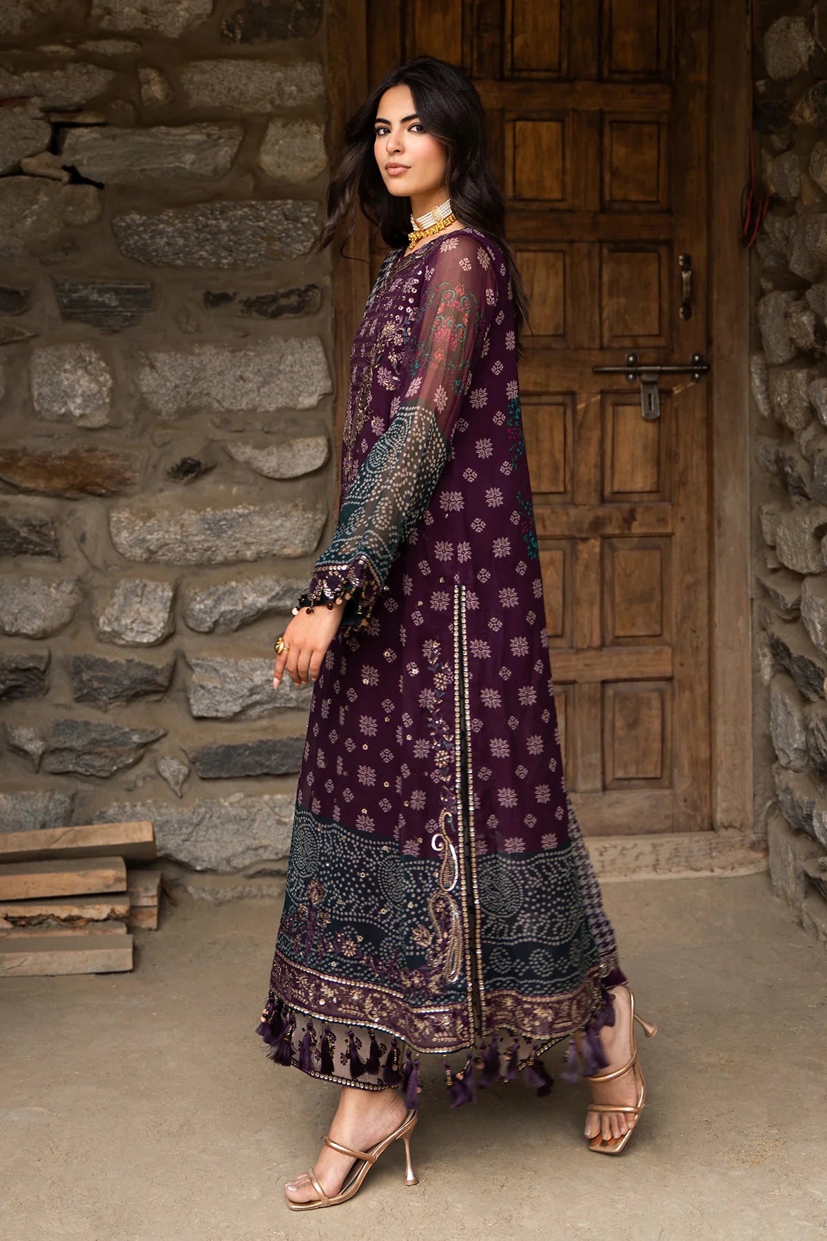 CHARIZMA Unstitched Embroidered Chiffon Collection VSLW6-12