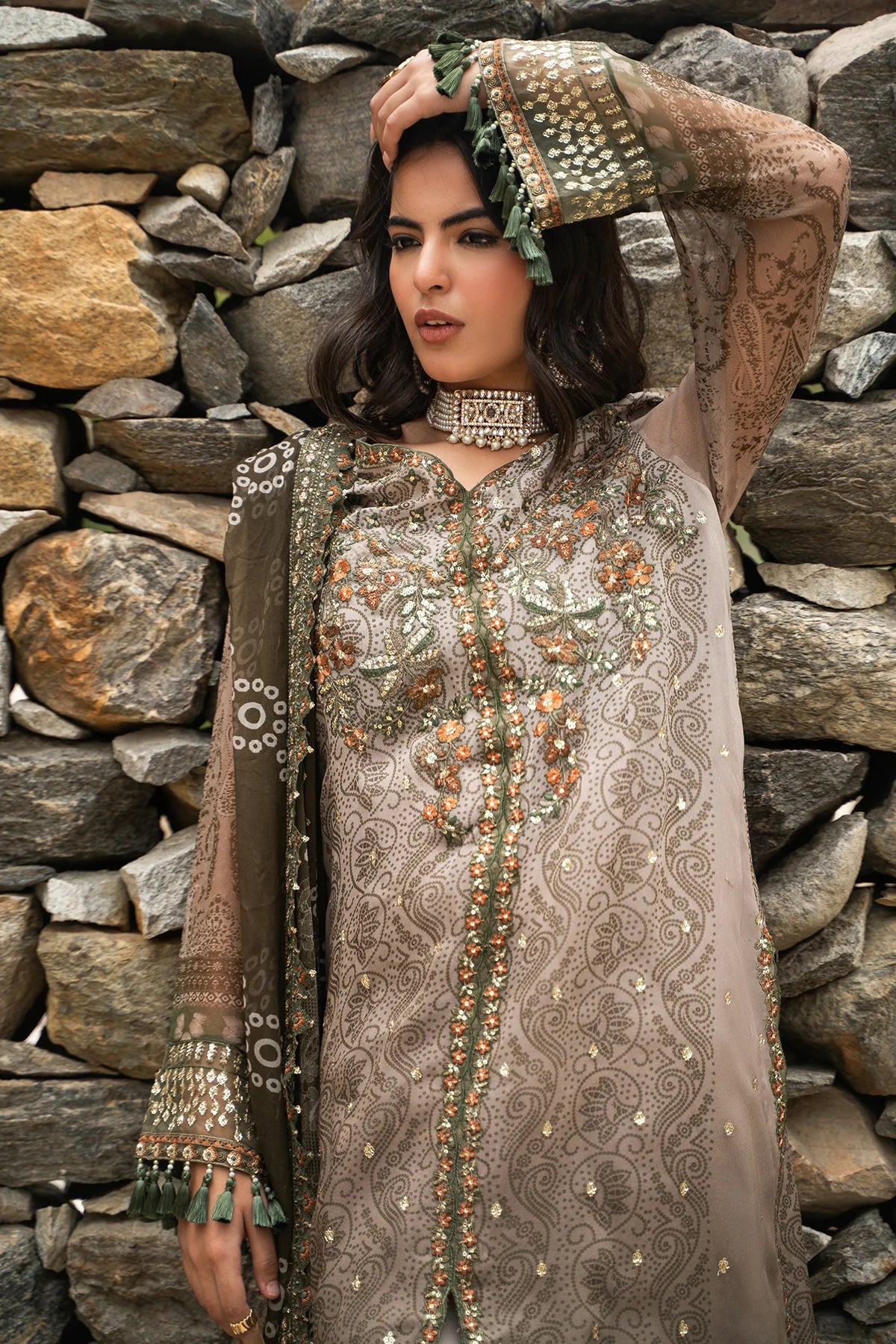 CHARIZMA Unstitched Embroidered Chiffon Collection VSLW6-13